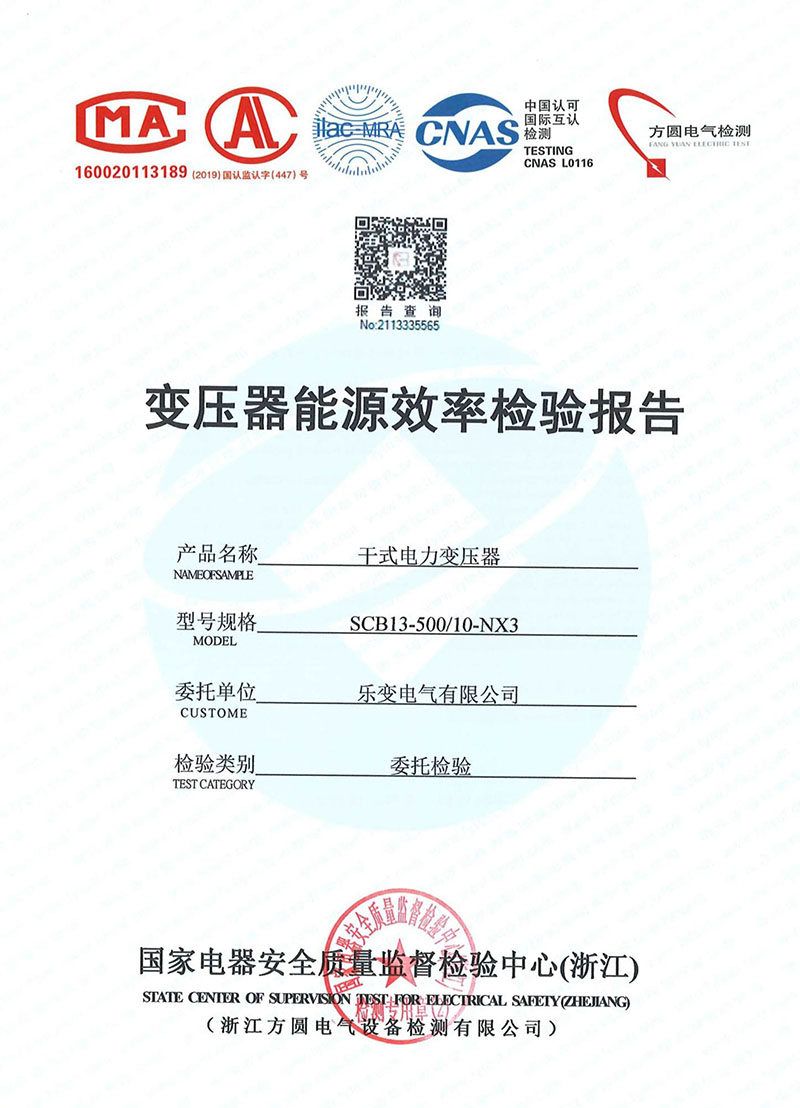 变压器能源效率检验报告