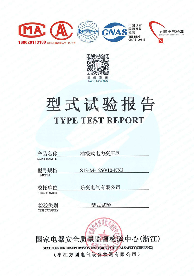 型式试验报告